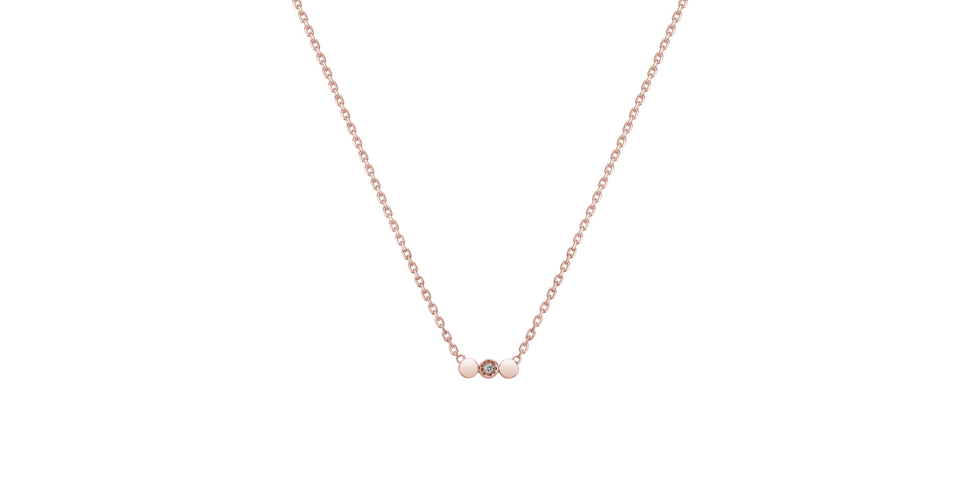 Náhrdelník s diamantom Glossy Dots