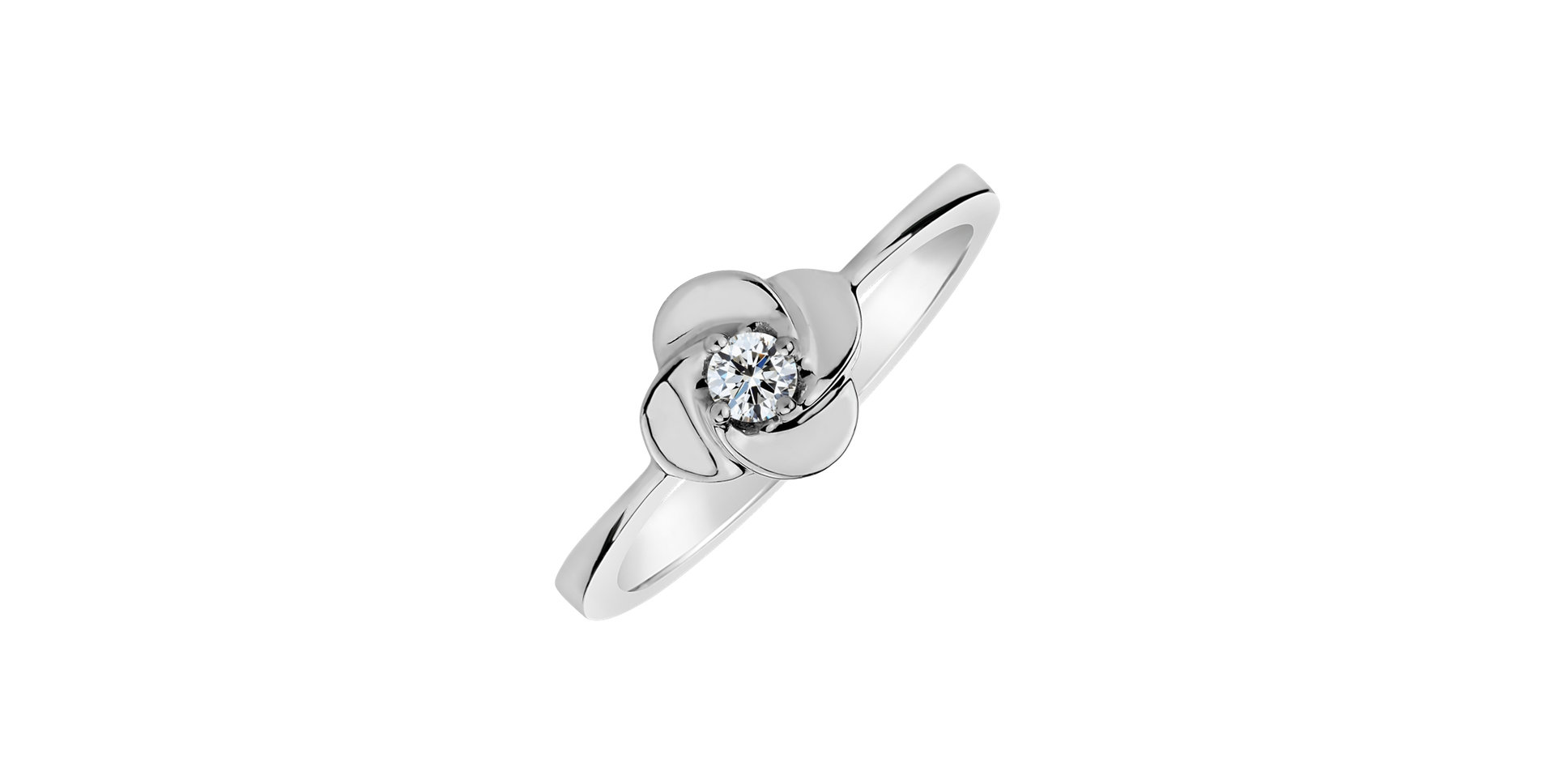 Prsteň s diamantom Faith Flower