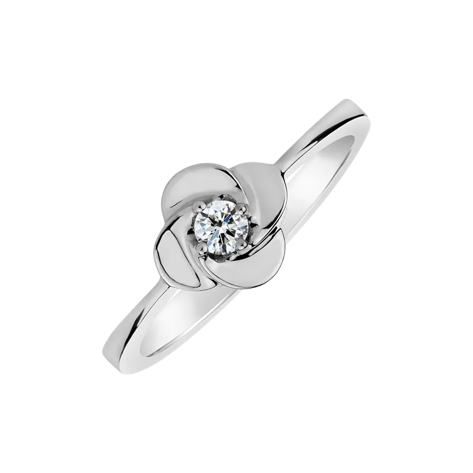 Prsteň s diamantom Faith Flower