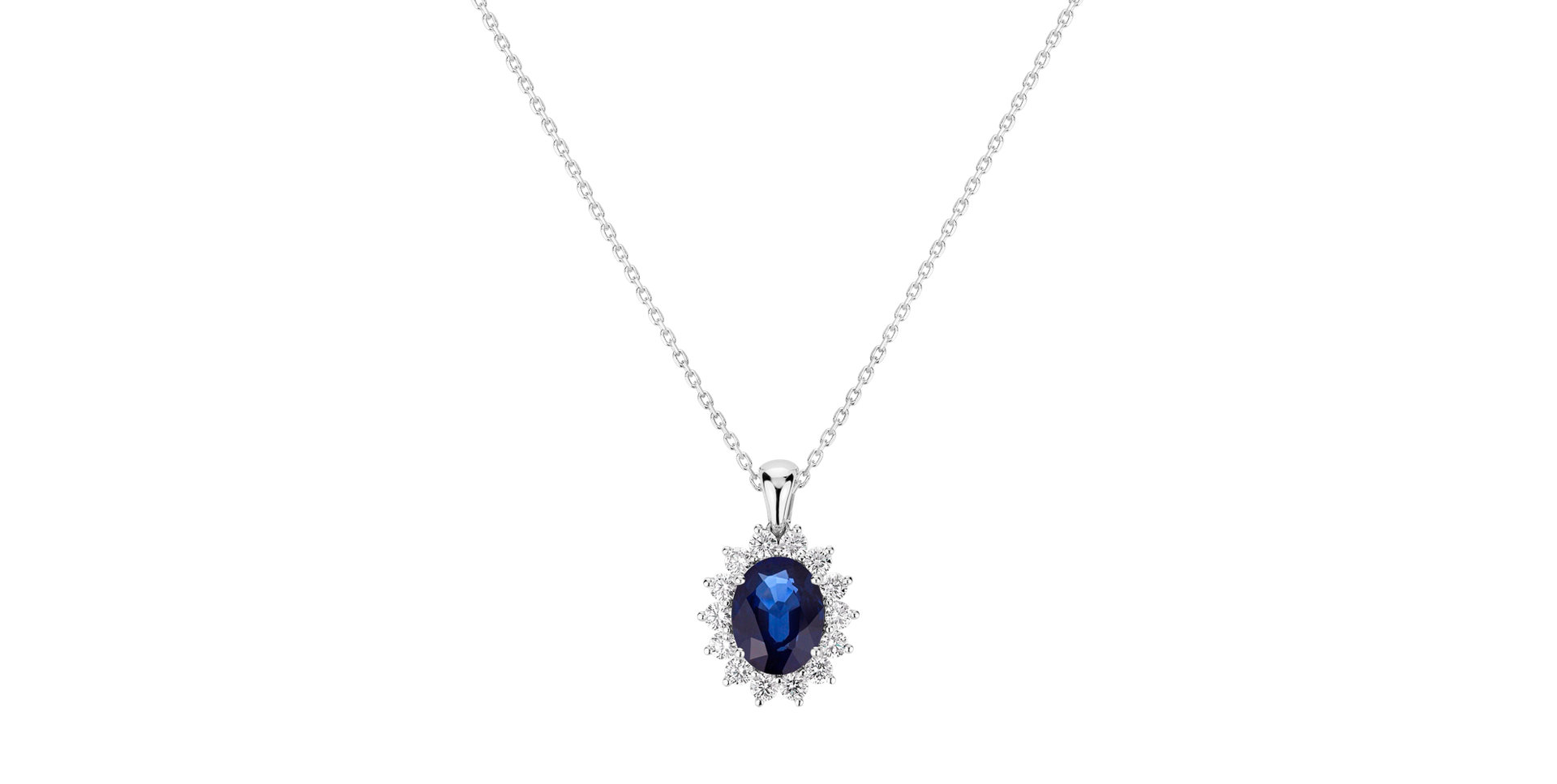 Přívěsok so zafírom a diamantmi Princess Sparkle