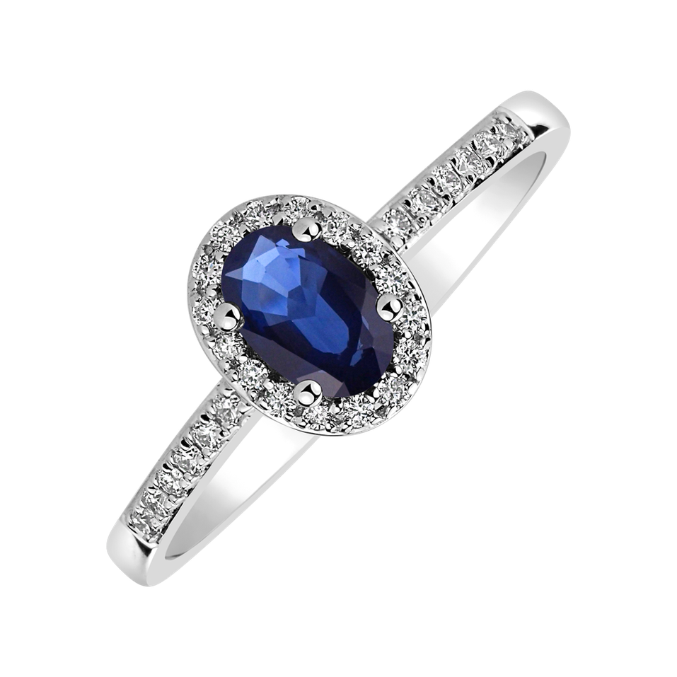Prsteň s zafírom a diamantmi Sintharia