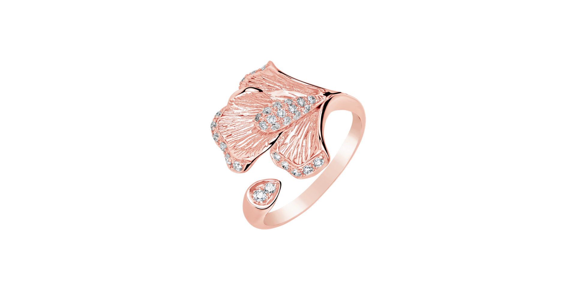 Prsteň s diamantmi Flower Glamour