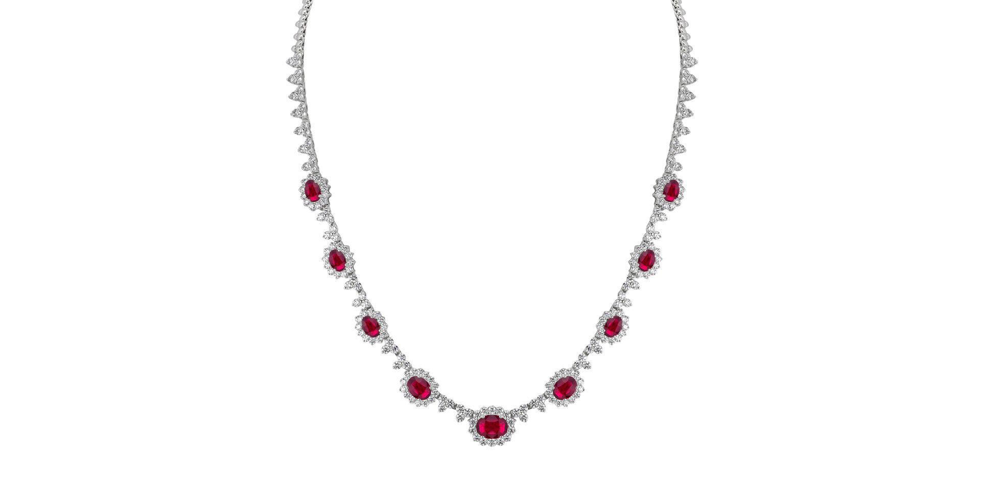 Náhrdelník s diamantmi a rubínmi Passion Allegory
