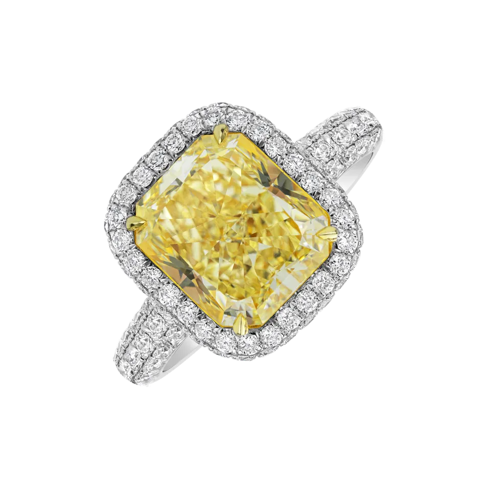 Prsteň s bielymi a žltými diamantmi Alchemy Gem