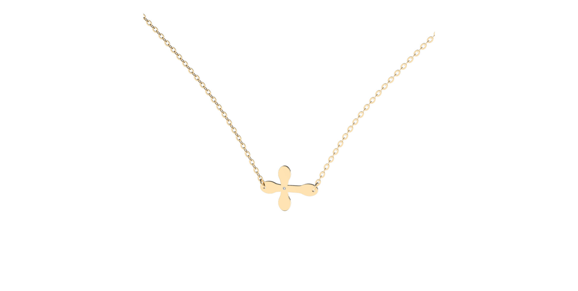 Náhrdelník s diamantom Pomp Religion