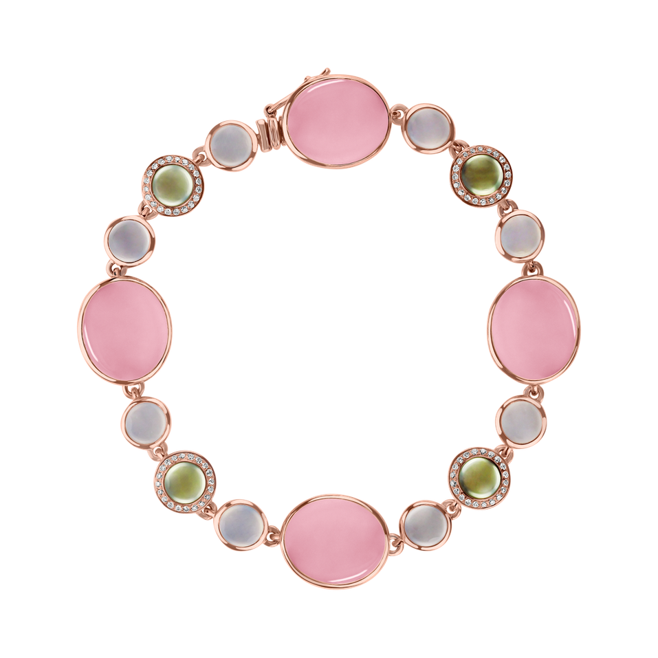 Náramok s diamantmi a drahokamami Spring Breeze