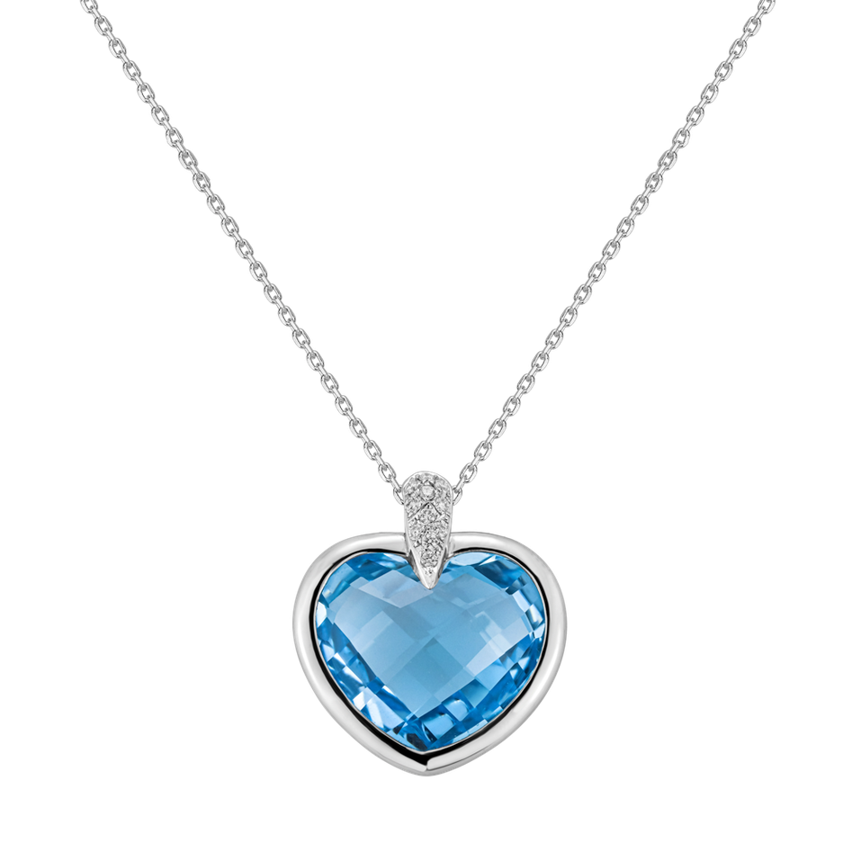 Prívesok s diamamantmi a topásom Heartlight