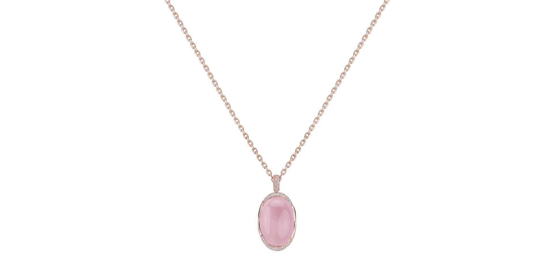 Přívěsok s ruženínom a diamantmi Rose Spirit