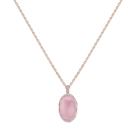 Přívěsok s ruženínom a diamantmi Rose Spirit