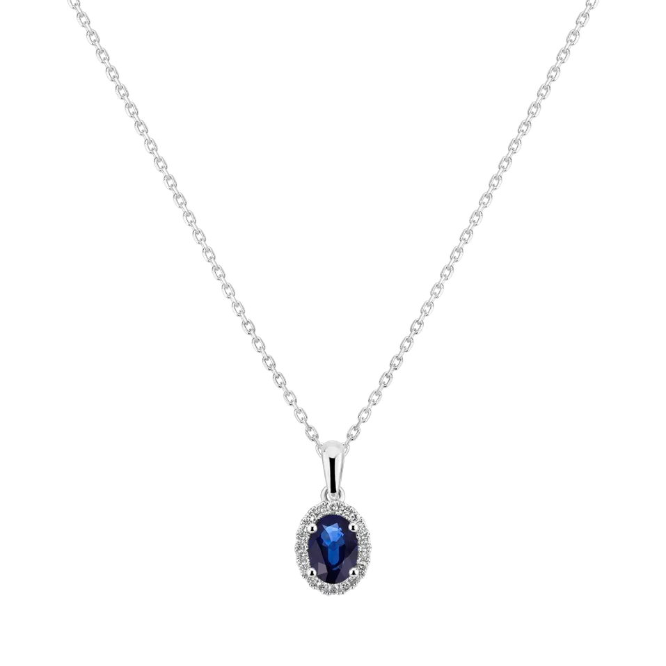 Přívěsok so zafírom a diamantmi Princess Essence
