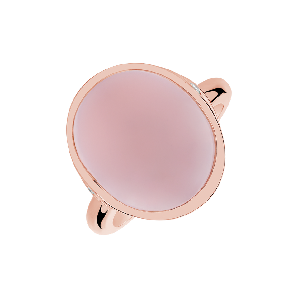 Prsteň s ruženínom a diamantmi Instant Glow