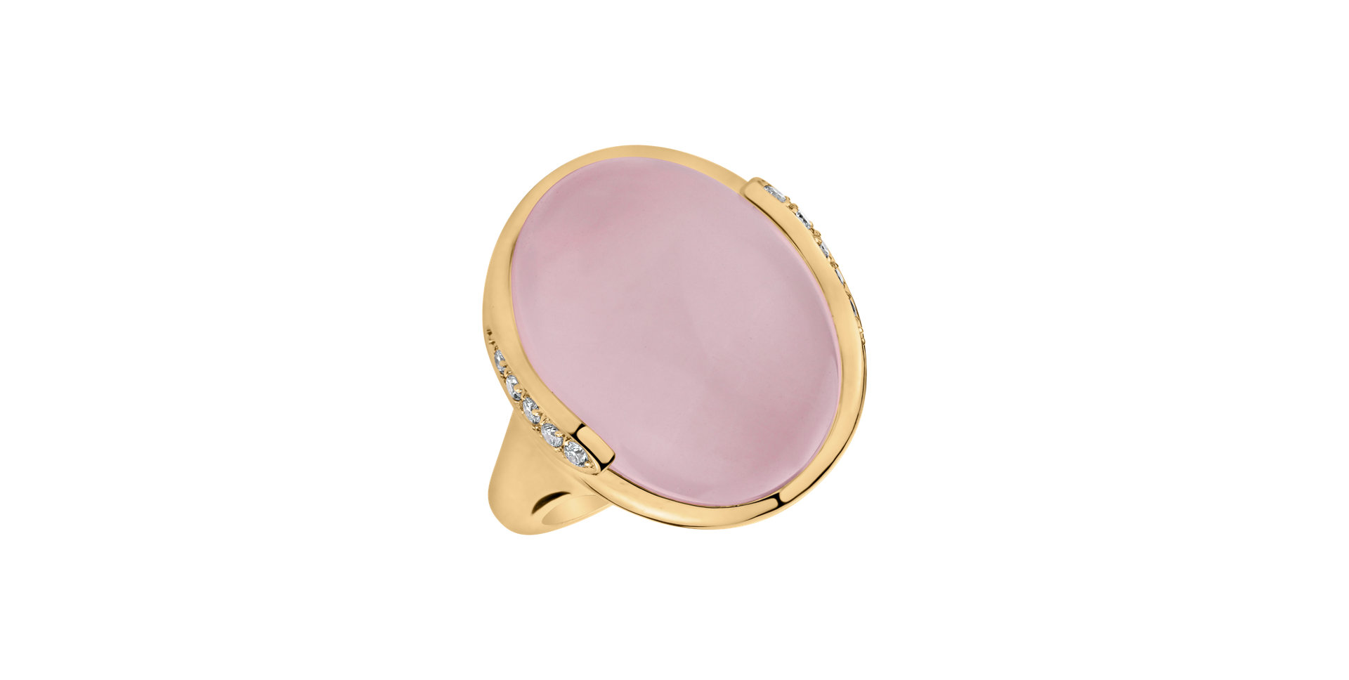 Prsteň s ruženínom a diamantmi Charming Opera