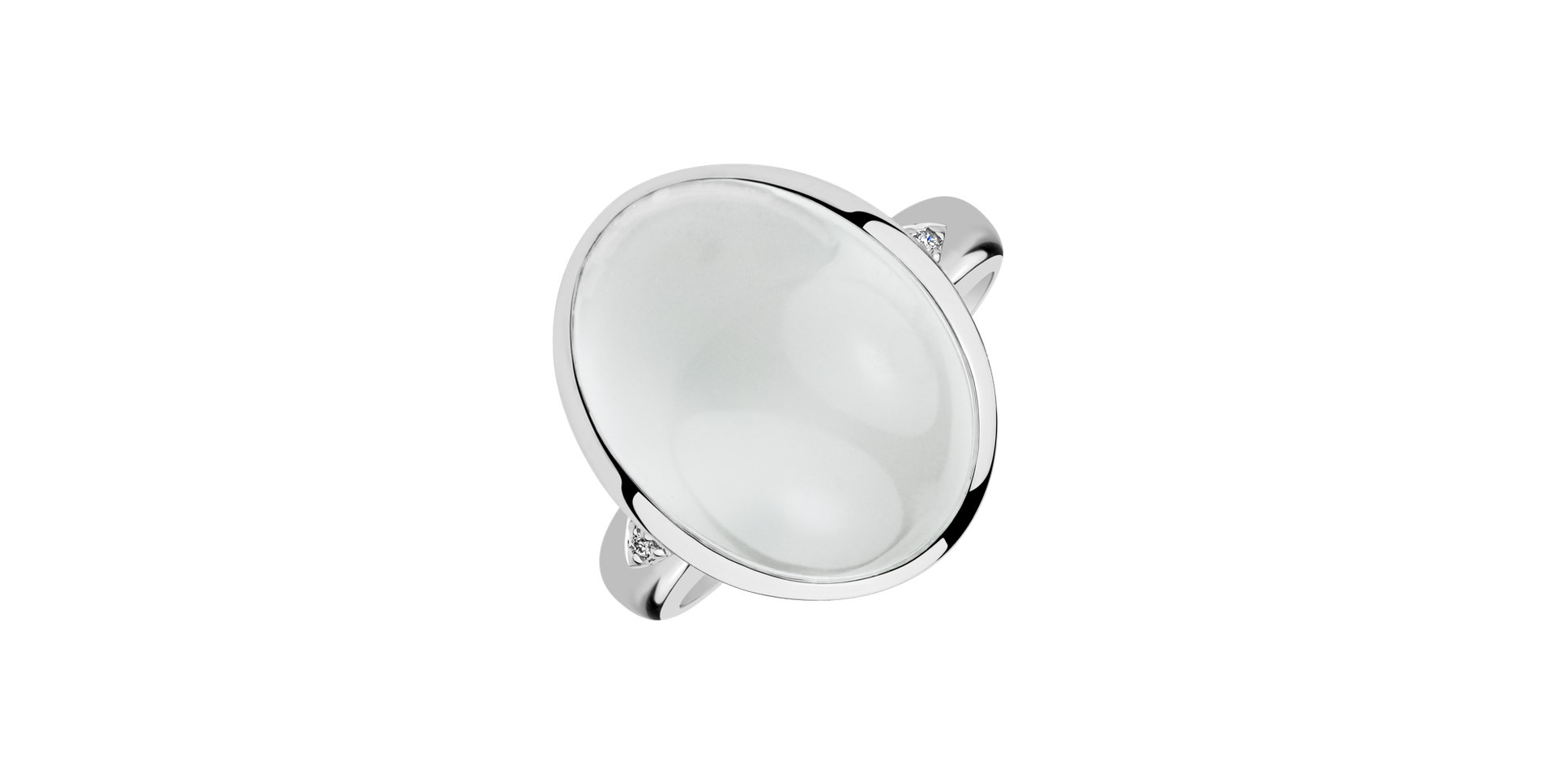 Prsteň s diamantmi a mesačným kameňom Witching Princess