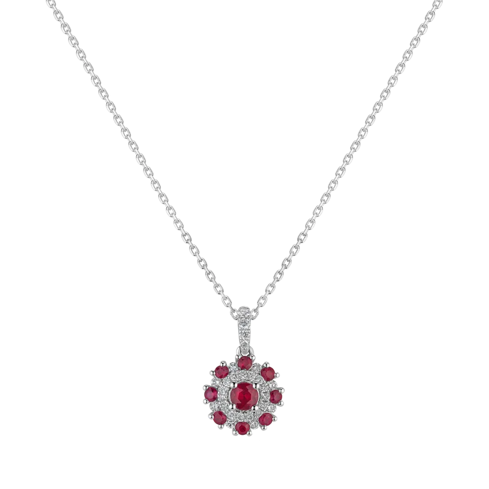 Přívěsok s diamantmi a rubínmi Crimson Eclipse