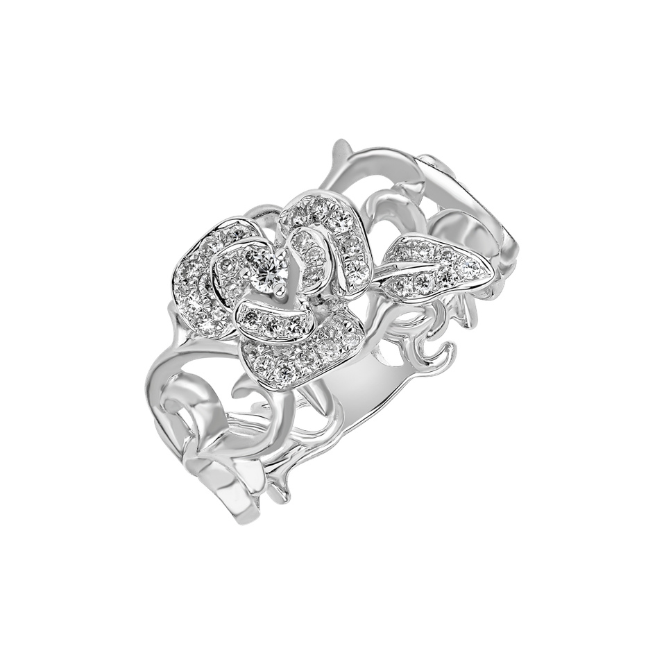 Prsteň s diamantmi Mysterious Rose