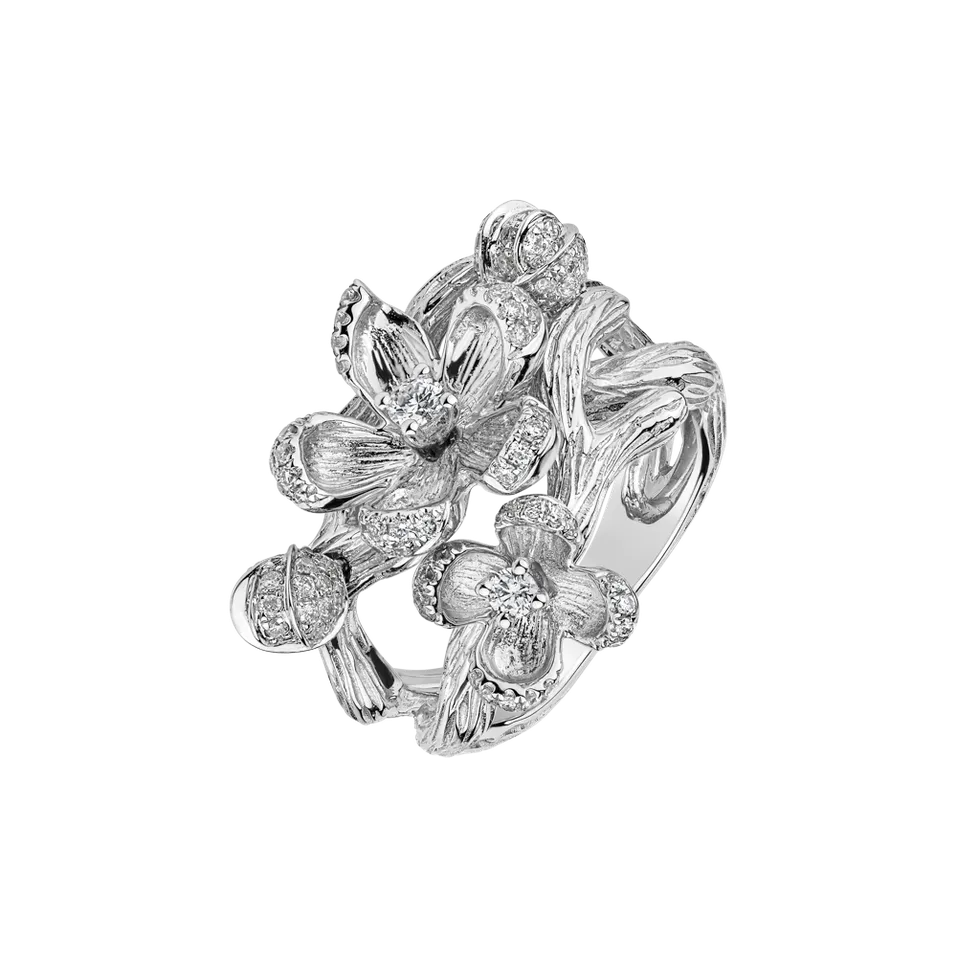 Prsteň s diamantmi Blossom Chic
