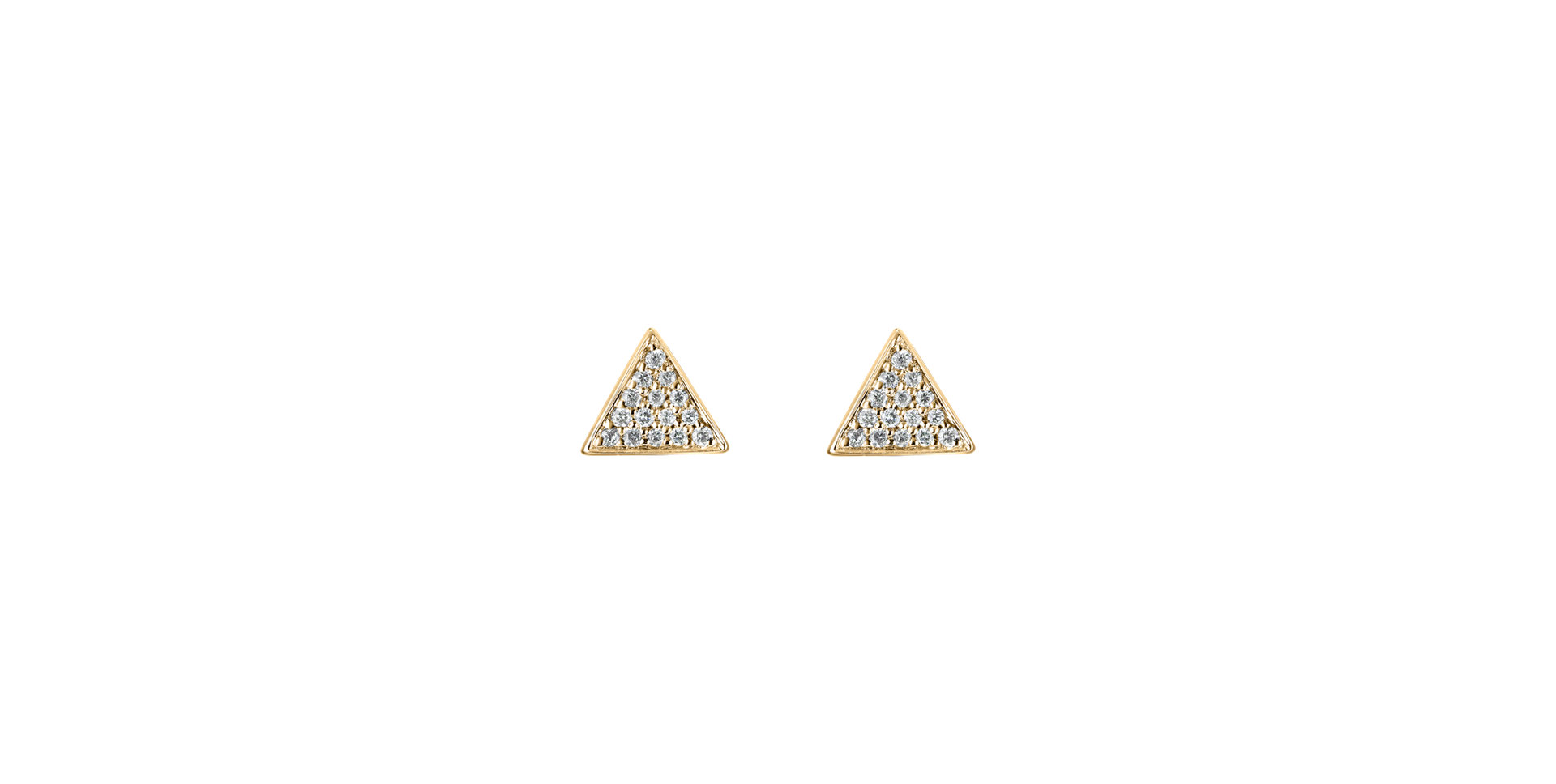 Náušnice s diamantmi Glossy Triangle