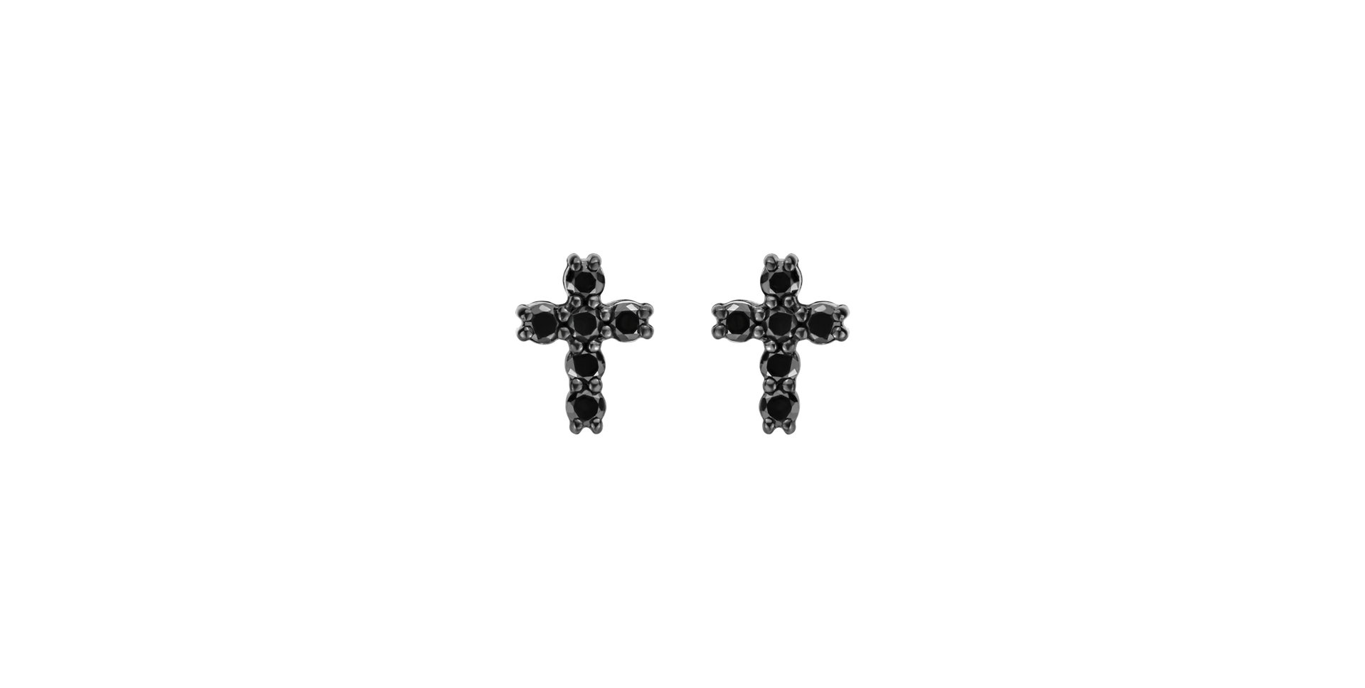 Náušnice s diamantmi Cross