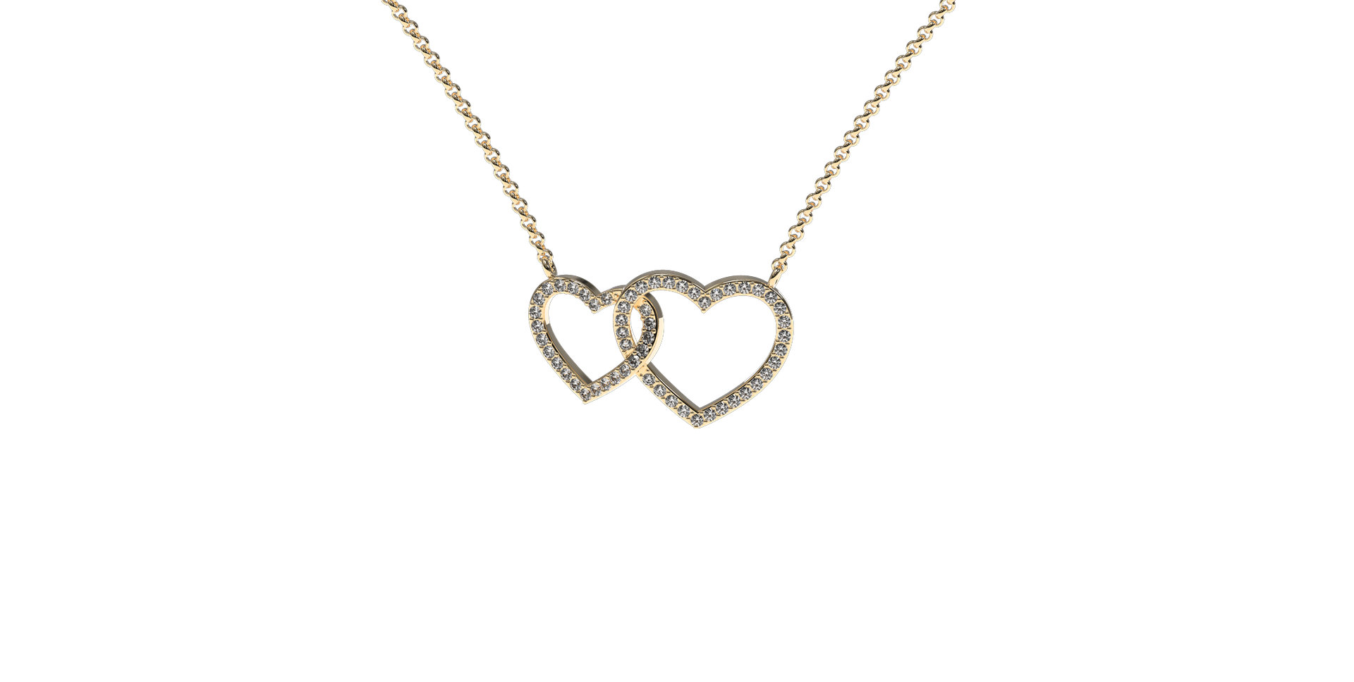 Náhrdelník s diamantmi Hearts