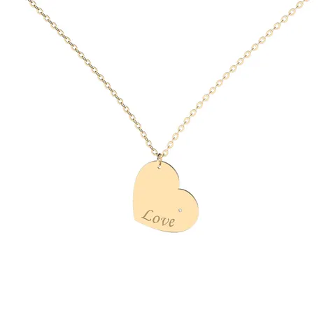 Náhrdelník s diamantom Amour Heart