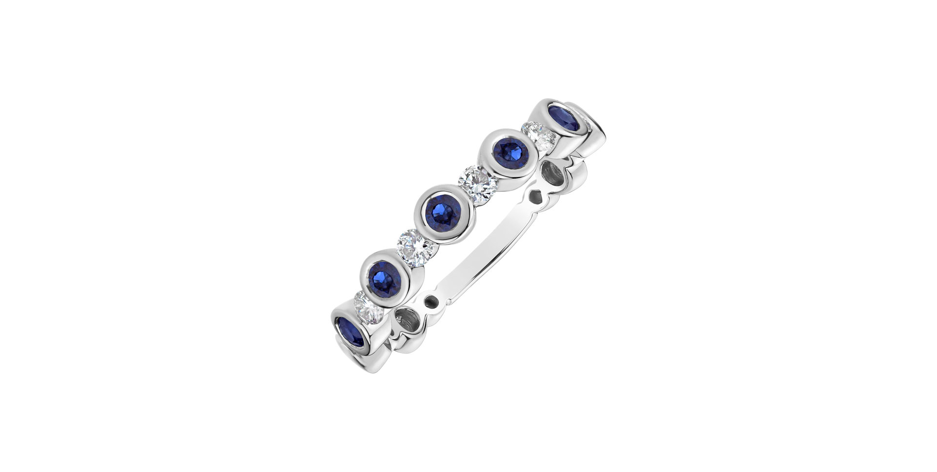 Prsteň s diamantmi a zafírmi Mysterious Dark Blue