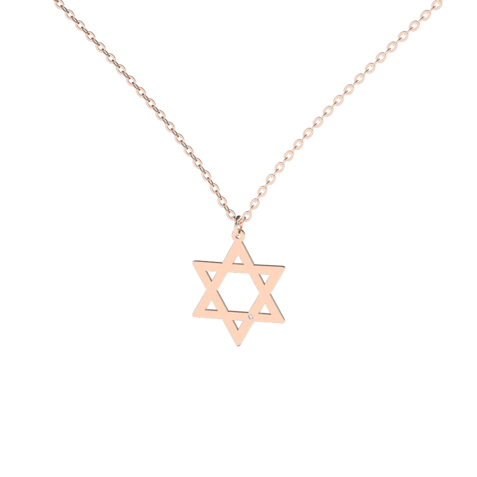 Náhrdelník s diamantom David Star