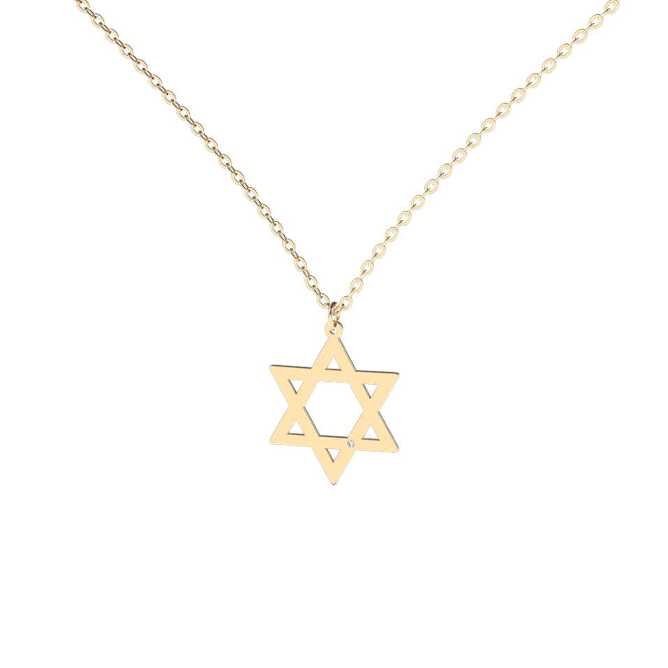 Náhrdelník s diamantom David Star