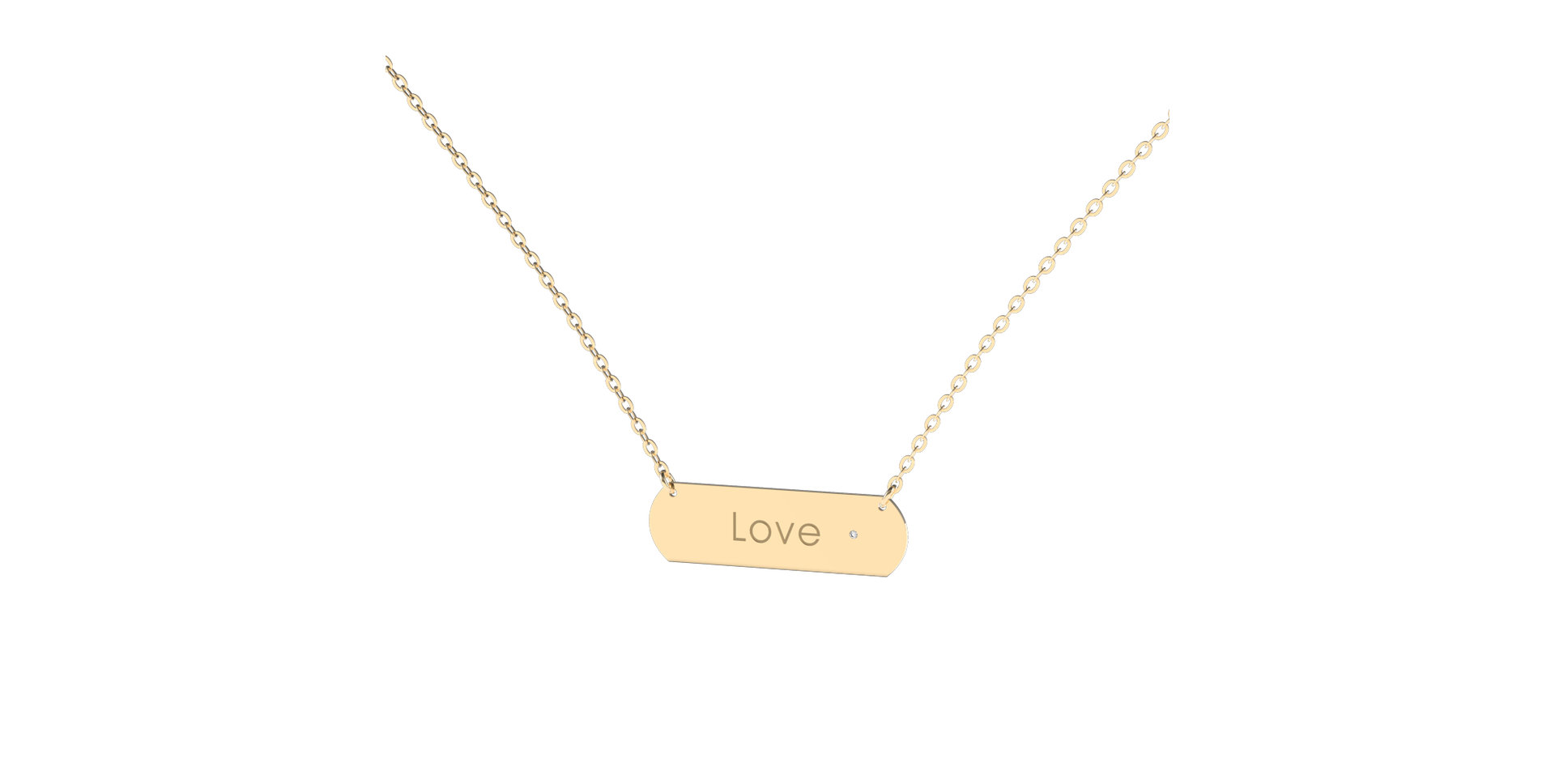 Náhrdelník s diamantom Posh Amour