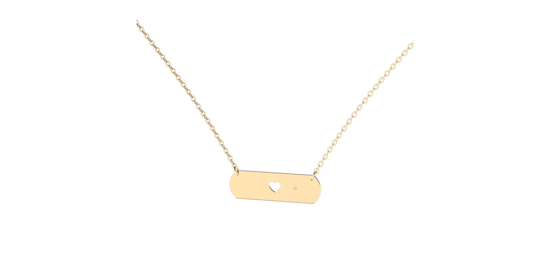 Náhrdelník s diamantom Heart Love