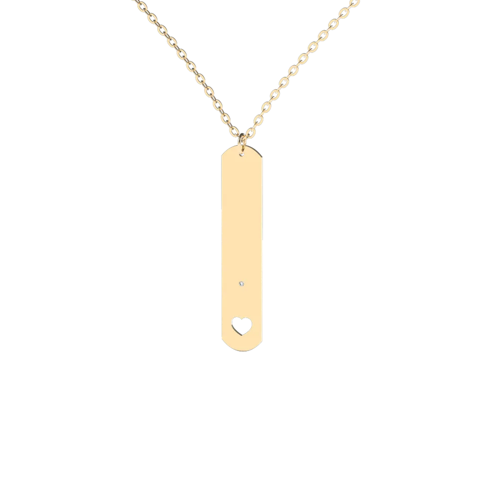 Náhrdelník s diamantom Military Heart