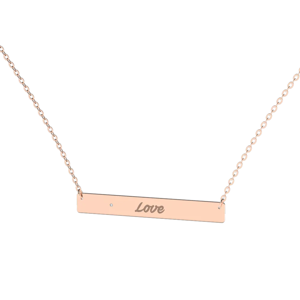 Náhrdelník s diamantom Amour Ribbon