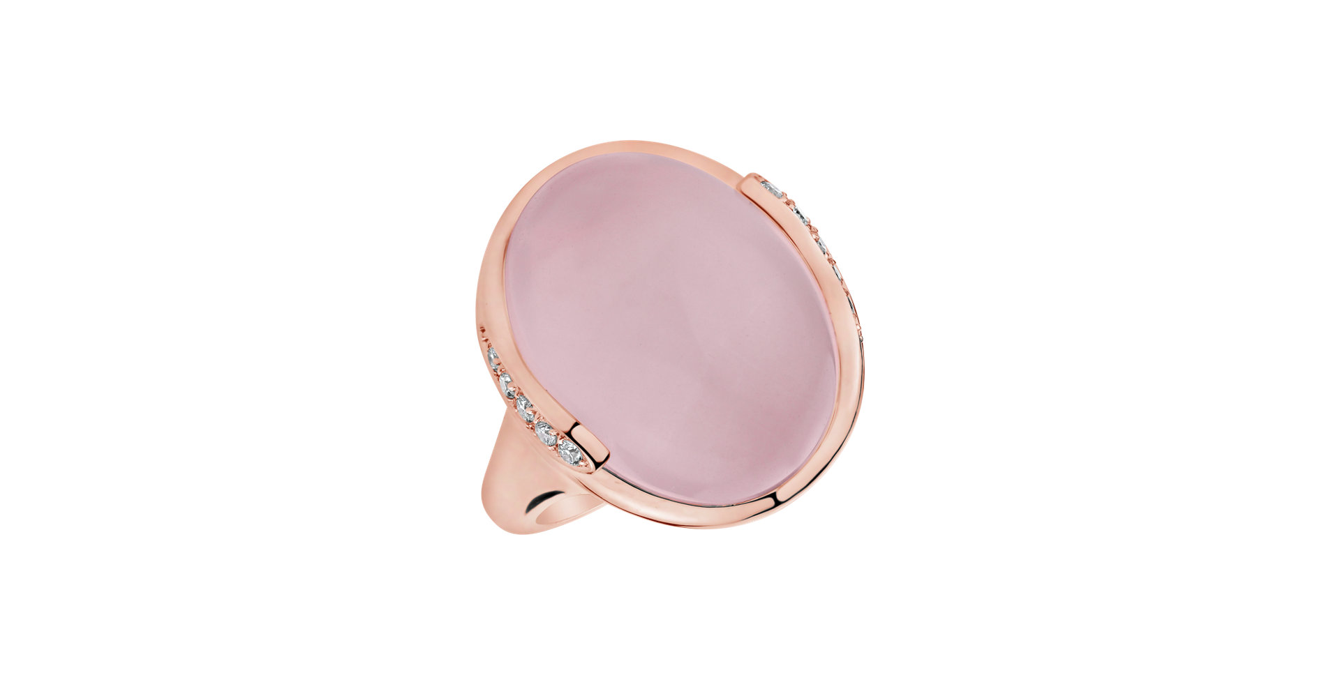 Prsteň s ruženínom a diamantmi Charming Opera