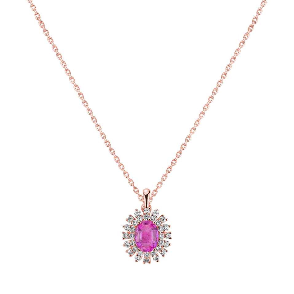 Prívesok s diamantmi a zafírom Goddess Secret