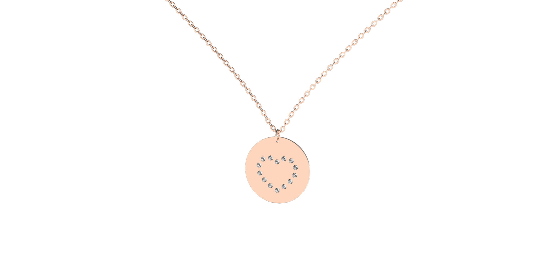 Náhrdelník s diamantmi Diamonds Heart