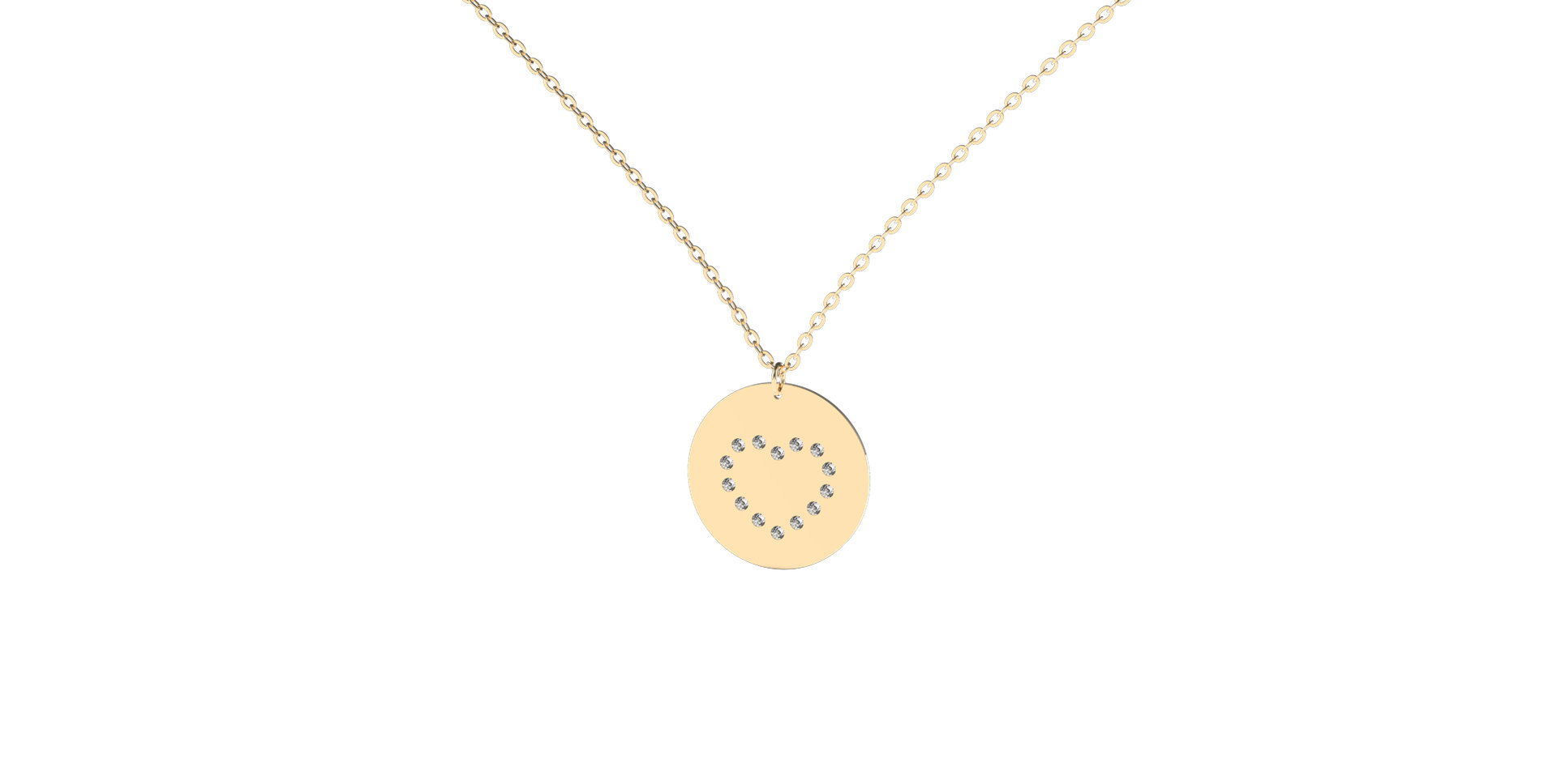 Náhrdelník s diamantmi Diamonds Heart