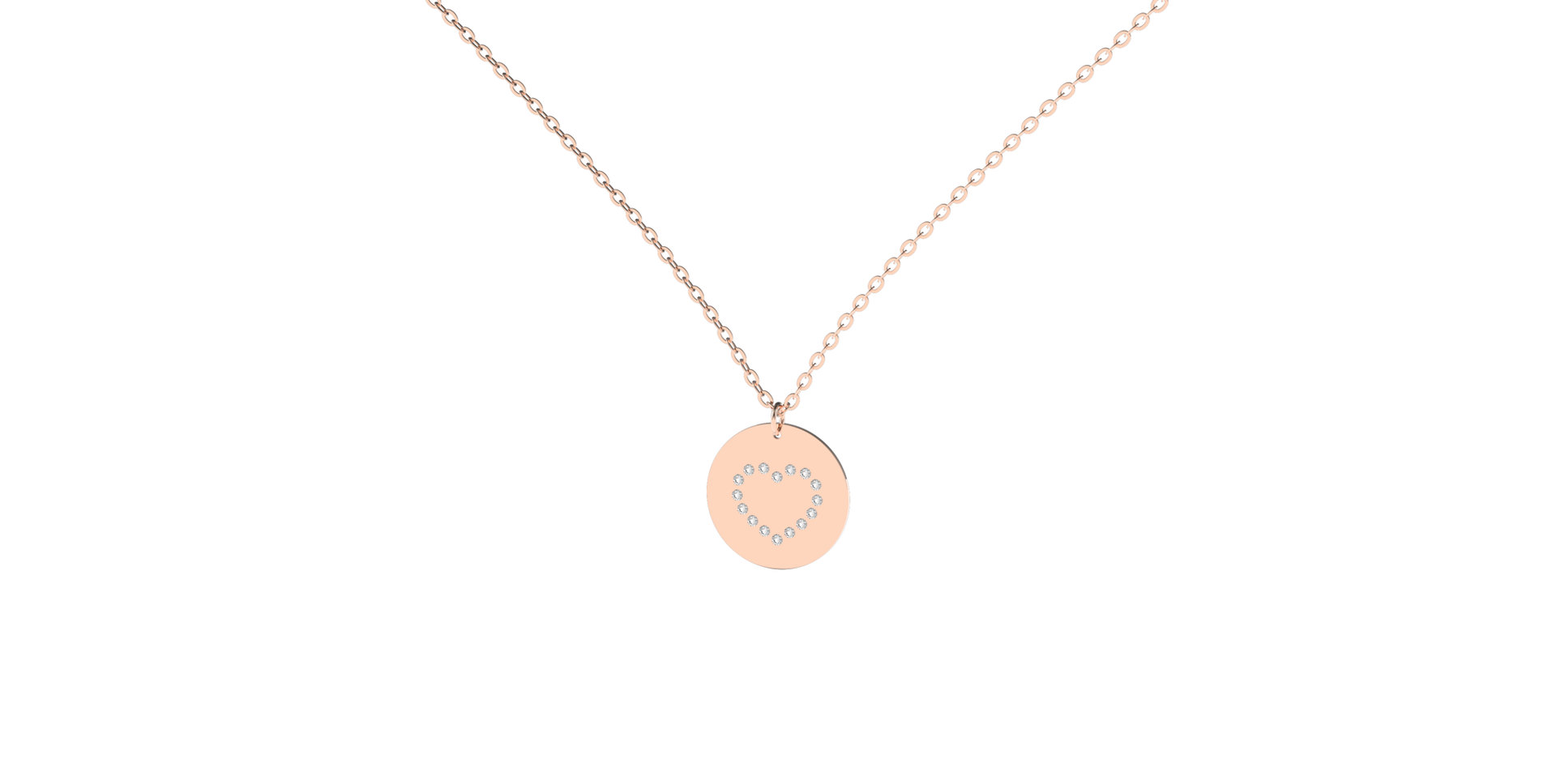 Náhrdelník s diamantmi Diamonds Heart