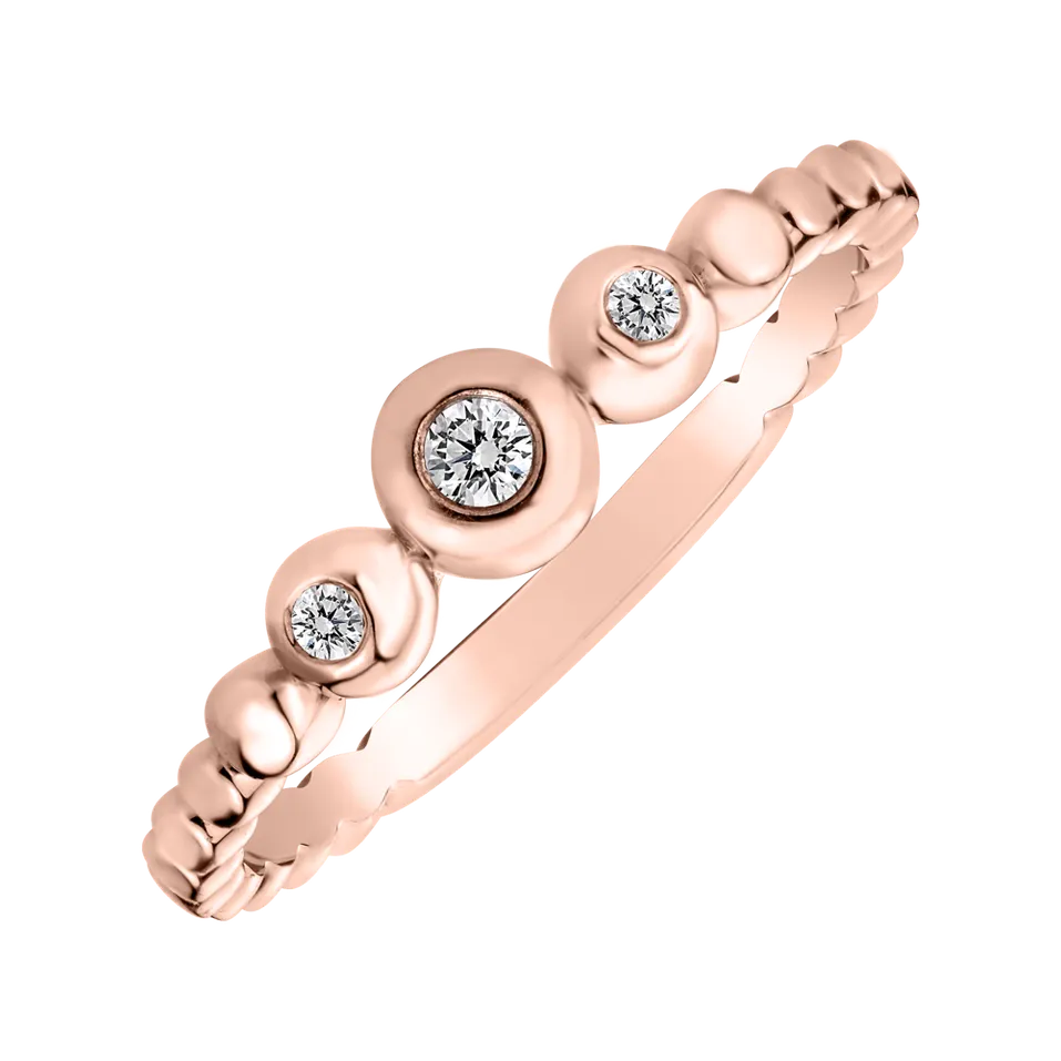 Prsteň s diamantmi Shiny Triple