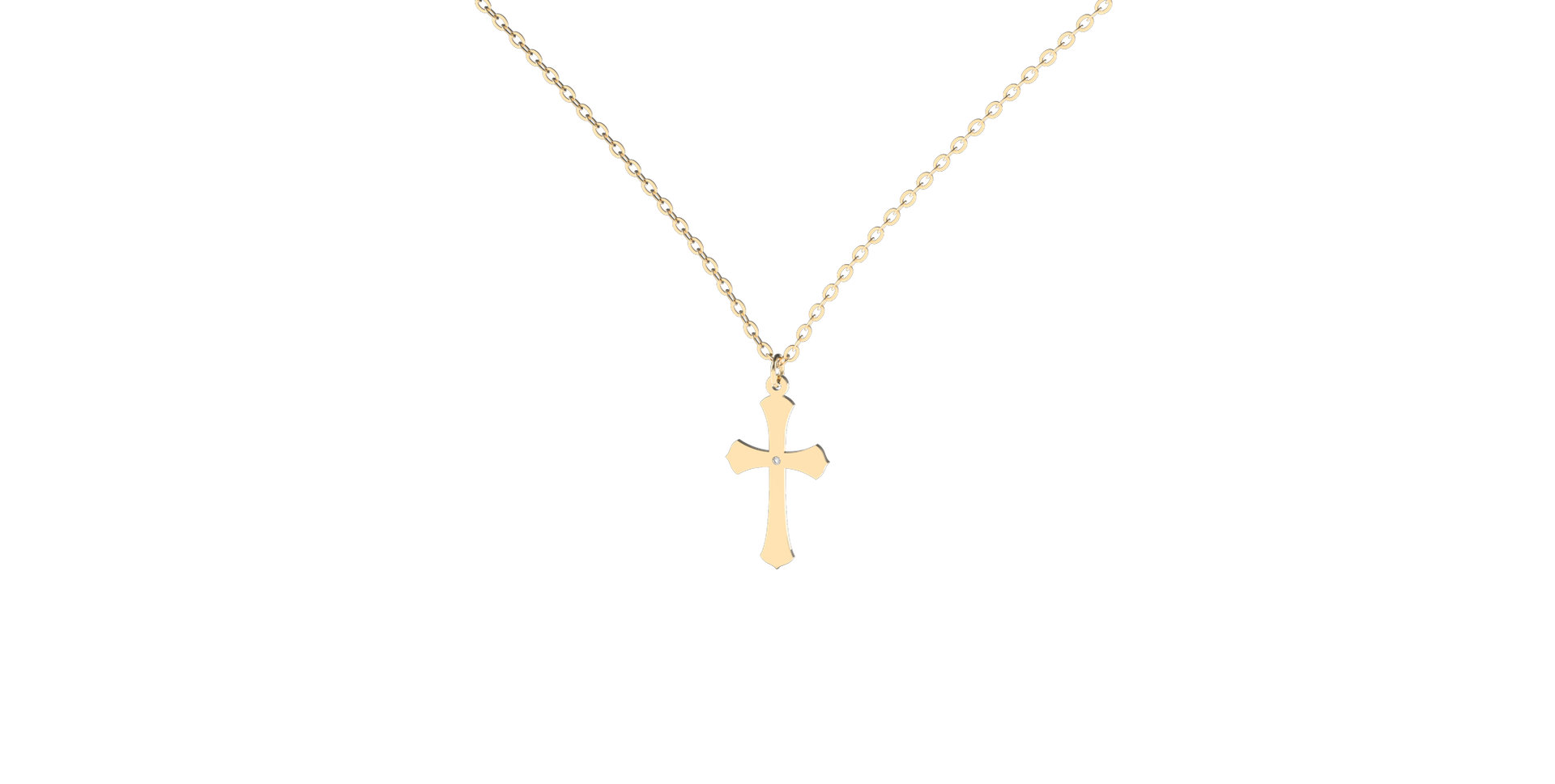 Náhrdelník s diamantom Classic Cross