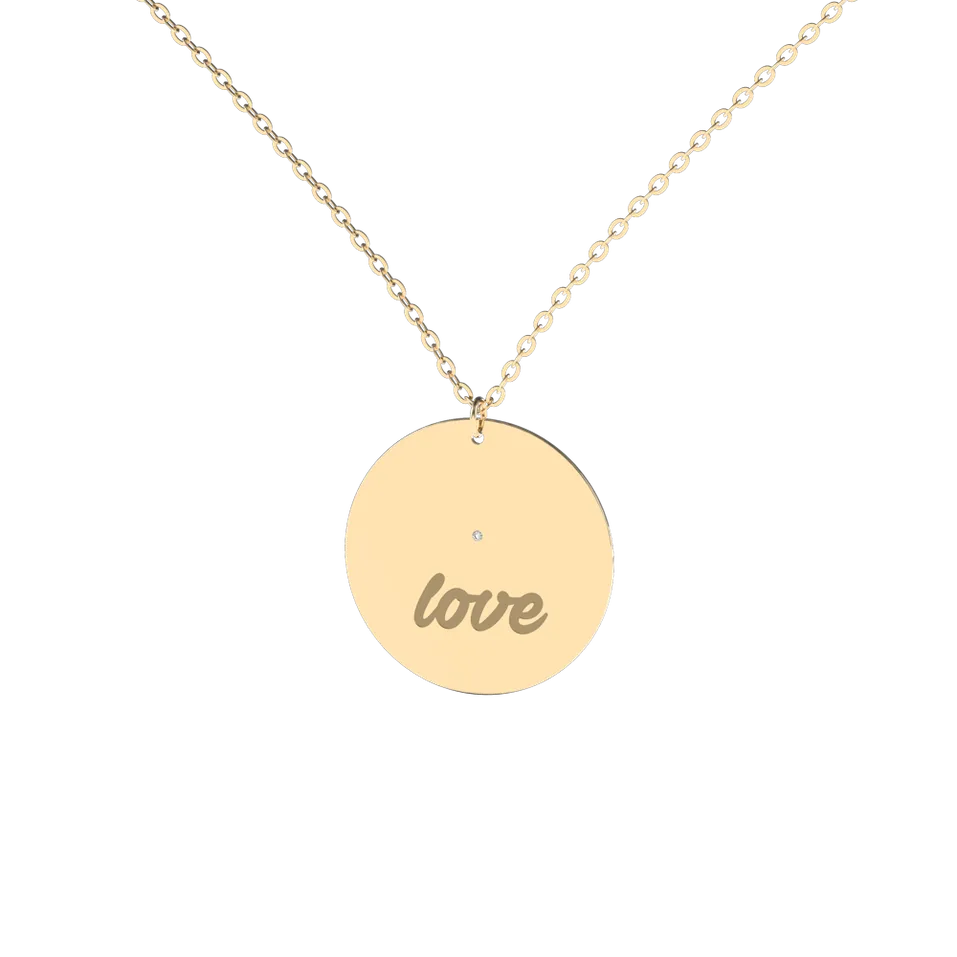 Náhrdelník s diamantom Oval Love