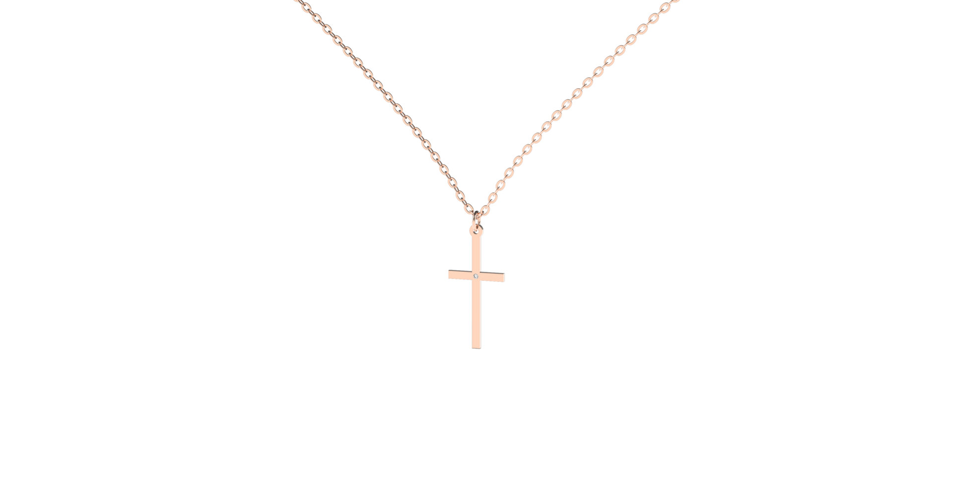 Náhrdelník s diamantom Cross