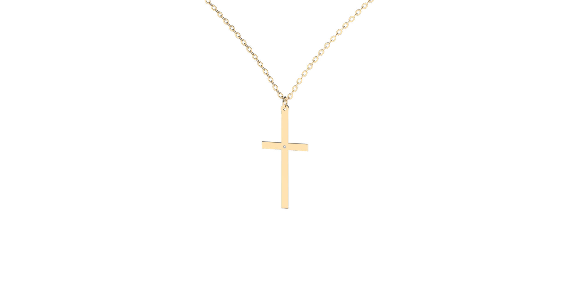 Náhrdelník s diamantom Cross