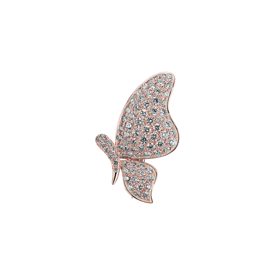 Brošňa s diamantmi Pompous Wings