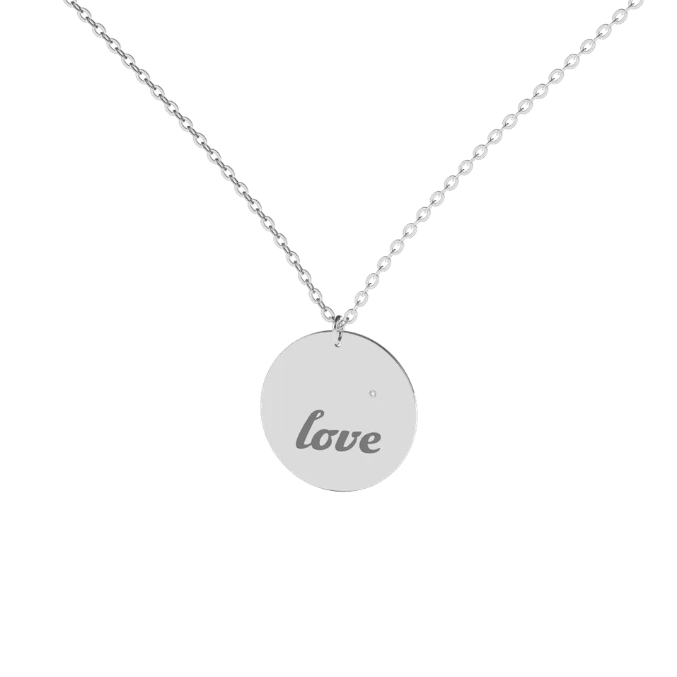 Náhrdelník s diamantom Love