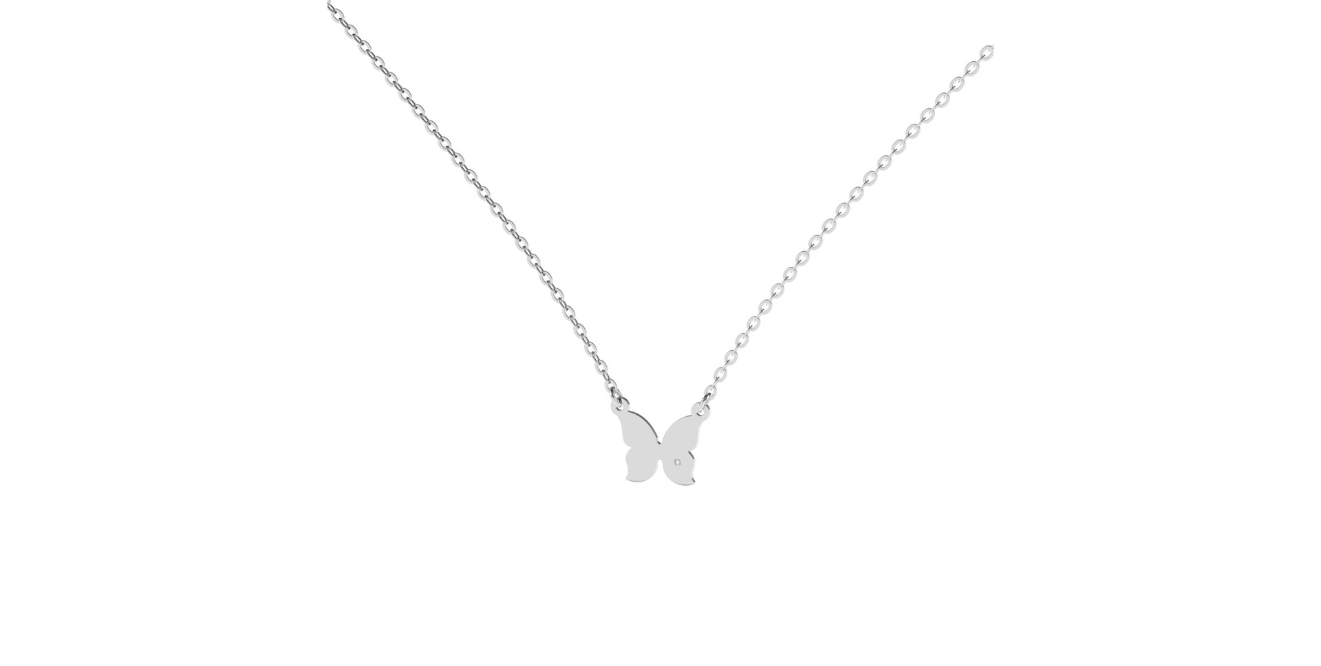 Náhrdelník s diamantom Extra Butterfly