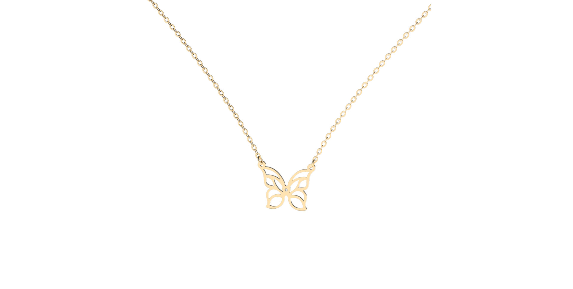 Náhrdelník s diamantom Fantasy Butterfly