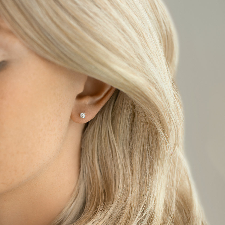 Náušnice s diamantom Essential Sparks