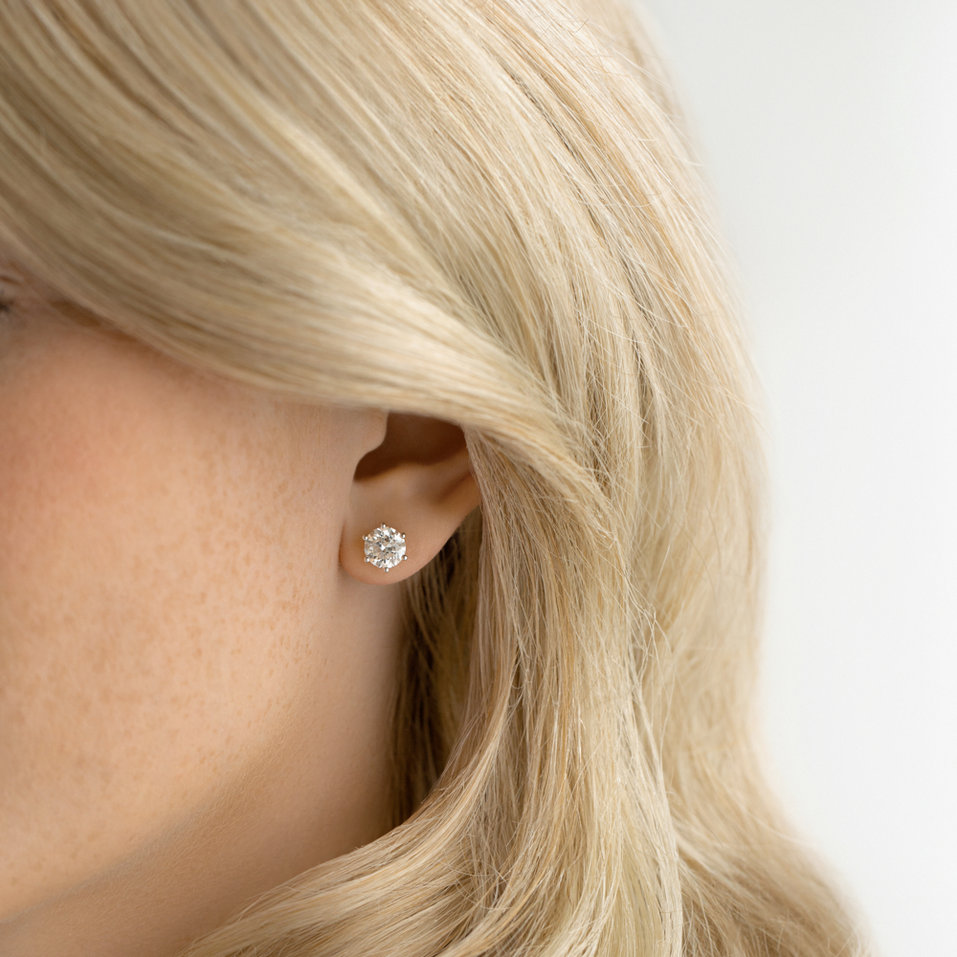 Náušnice s diamantom Vesper Romance