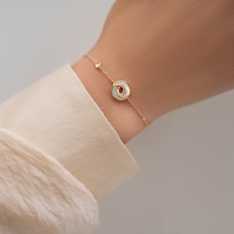 Náramok s perleťou a diamantmi Royal Harmony