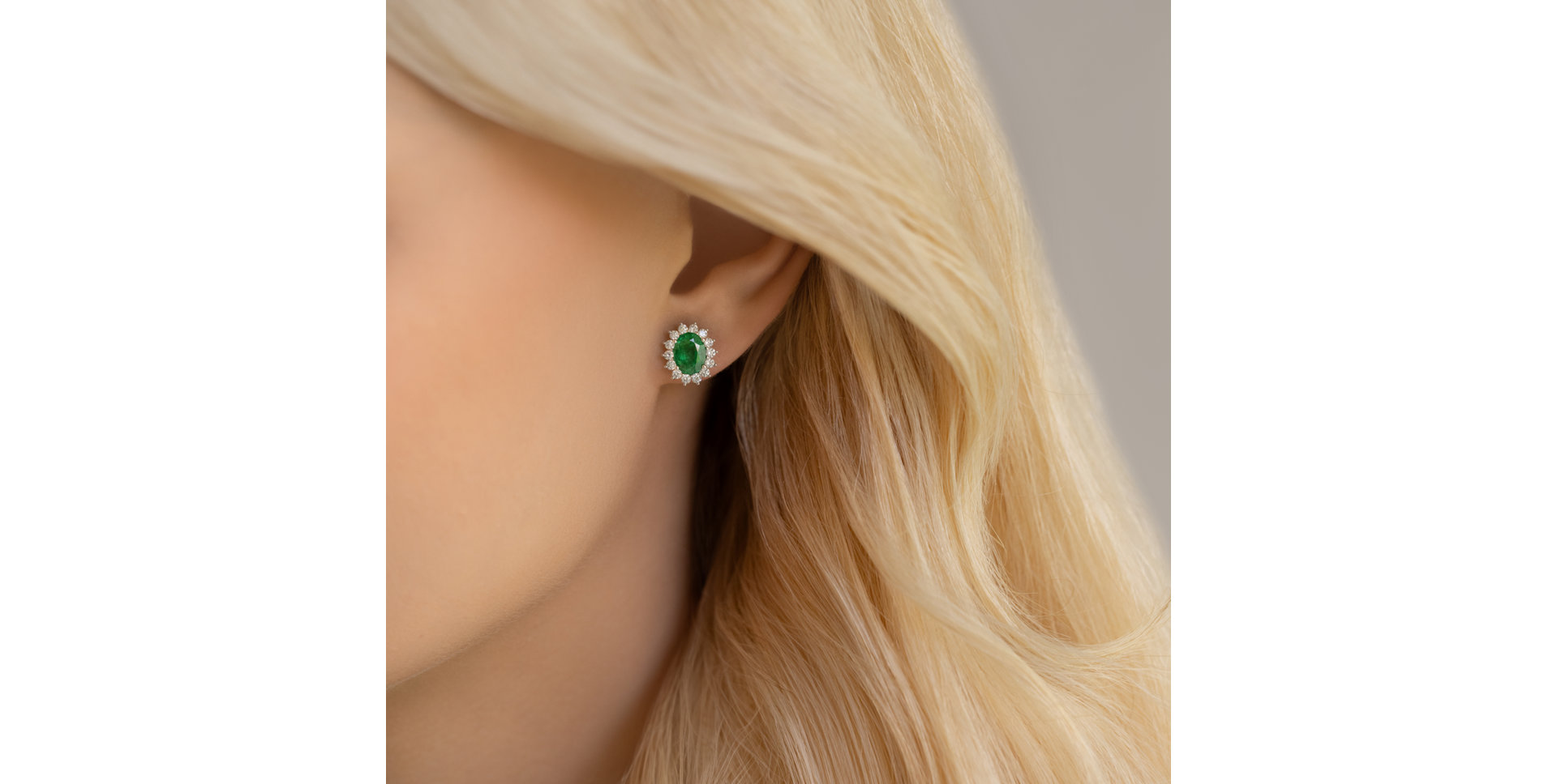 Náušnice so smaragdom a diamantmi Princess Sparkle