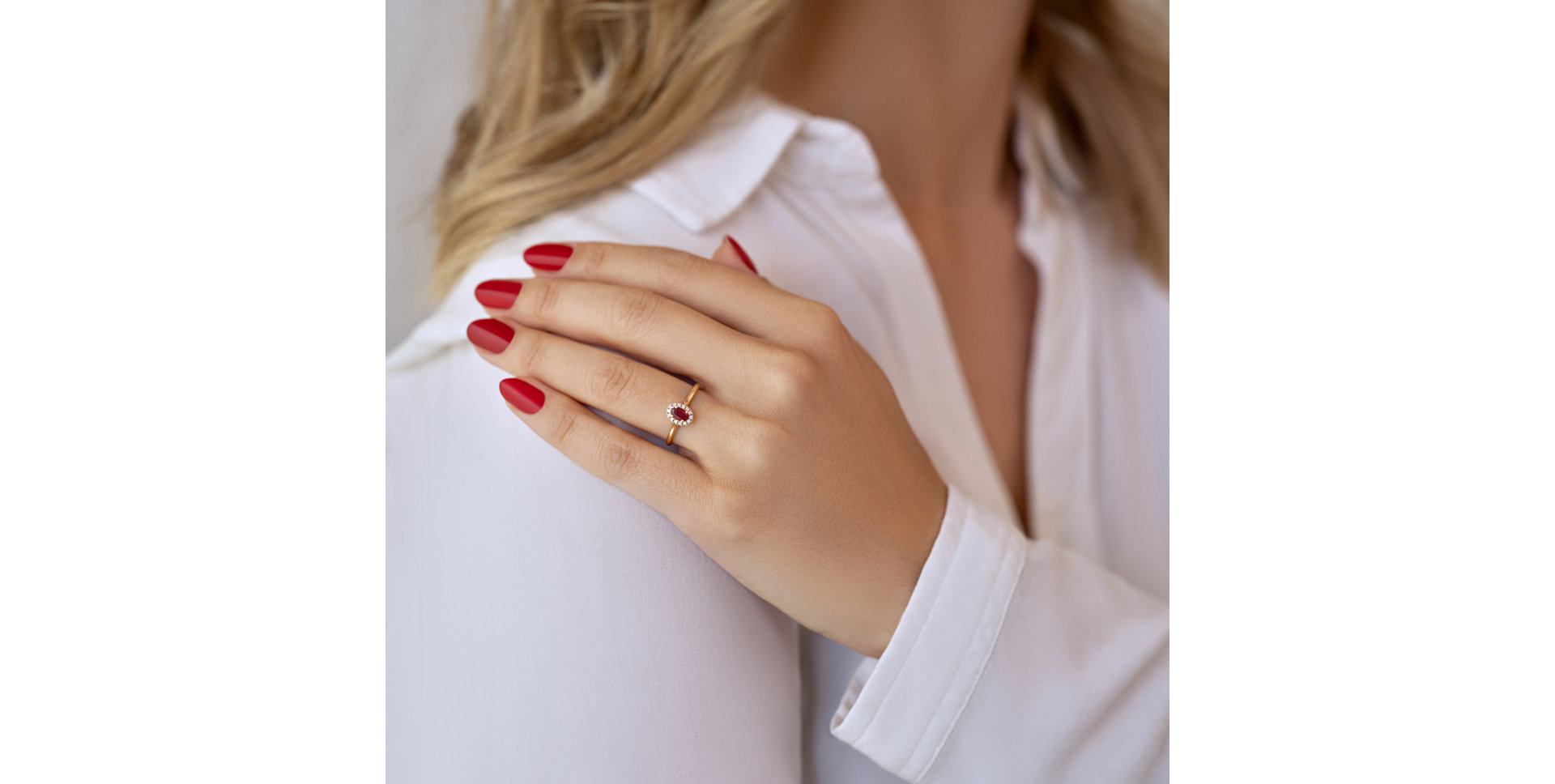 Prsteň s rubínom a diamantmi Princess Innocence
